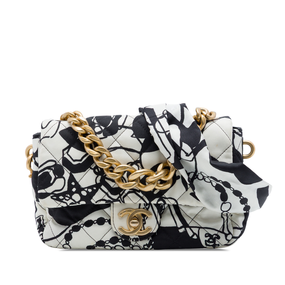 Pre-Loved Chanel Mini Printed Canvas Deer Coco Flap